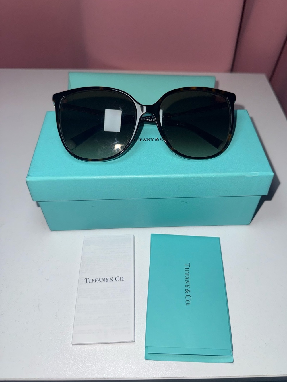 Tiffany & Co. TF4184 Havana Crystal Detail Sunglasses